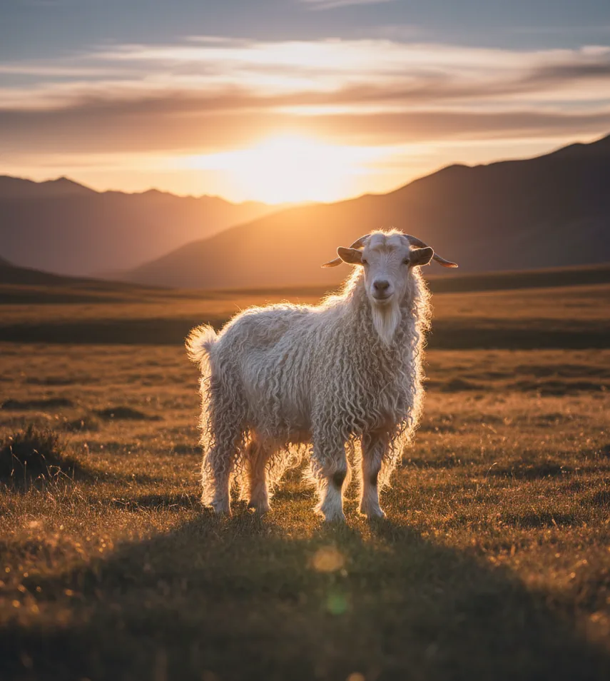 Коза, являющаяся источником мохера.