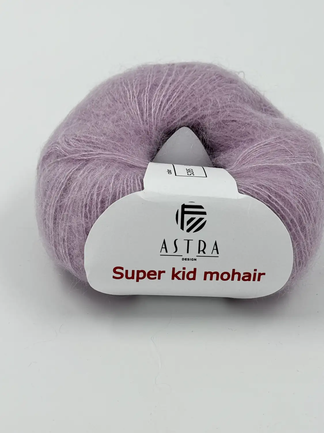 Фотография пряжи Astra design, Super kid mohair, светло-сиреневый