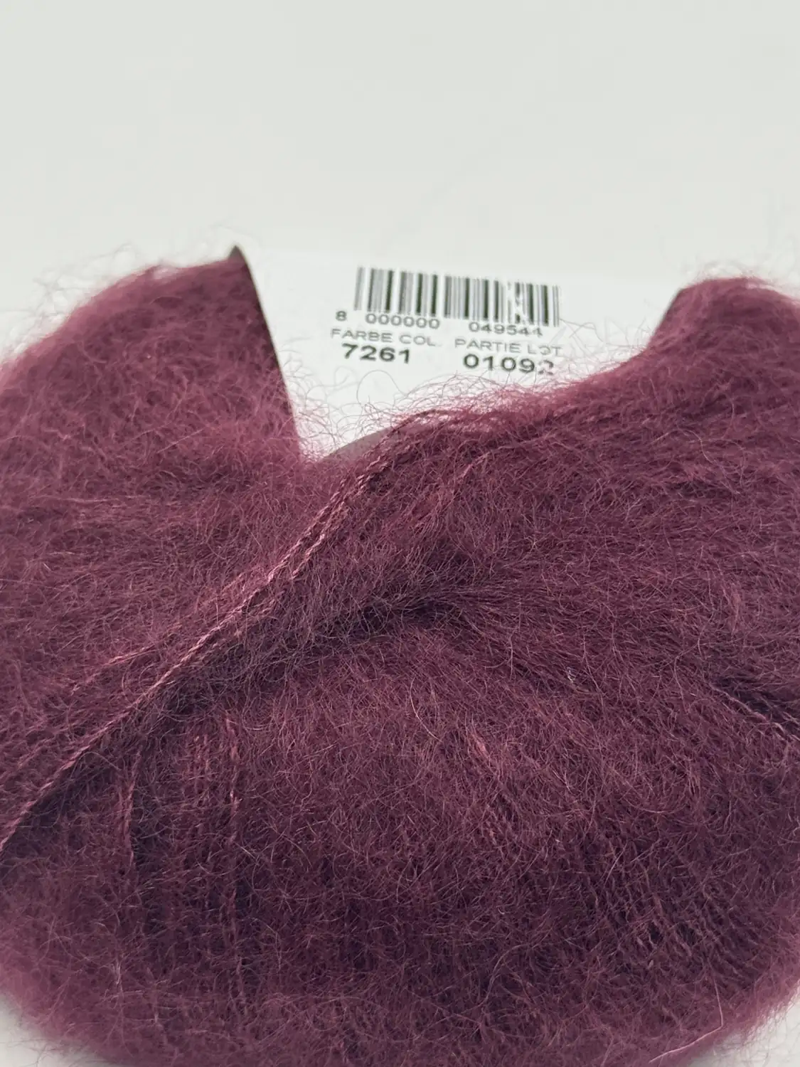 Фотография пряжи Lana Gatto luxury, Super kid mohair, Винный (Бордо)