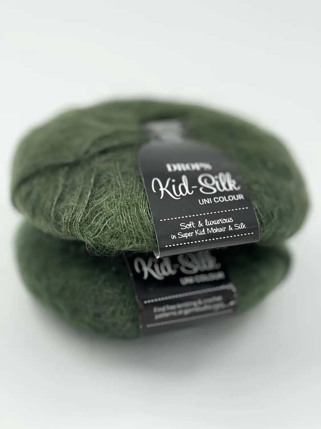 Фотография пряжи Drops Design, Kid Silk, Kid mohair, тёмно-зеленый
