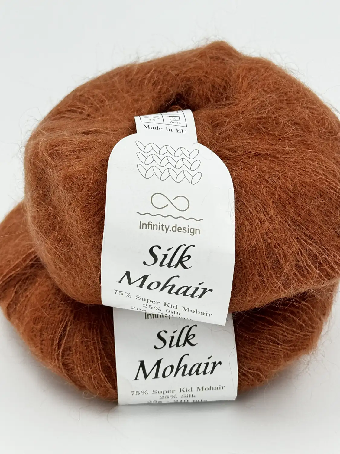 Фотография пряжи Infiniti Design, silk mohair, терракот