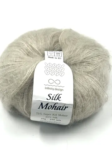 Превью 3 для Infiniti Design, silk mohair, серый с талой водой