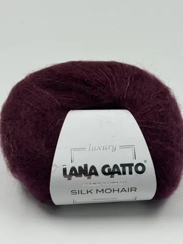 Превью 1 для Lana Gatto luxury, Super kid mohair, Винный (Бордо)