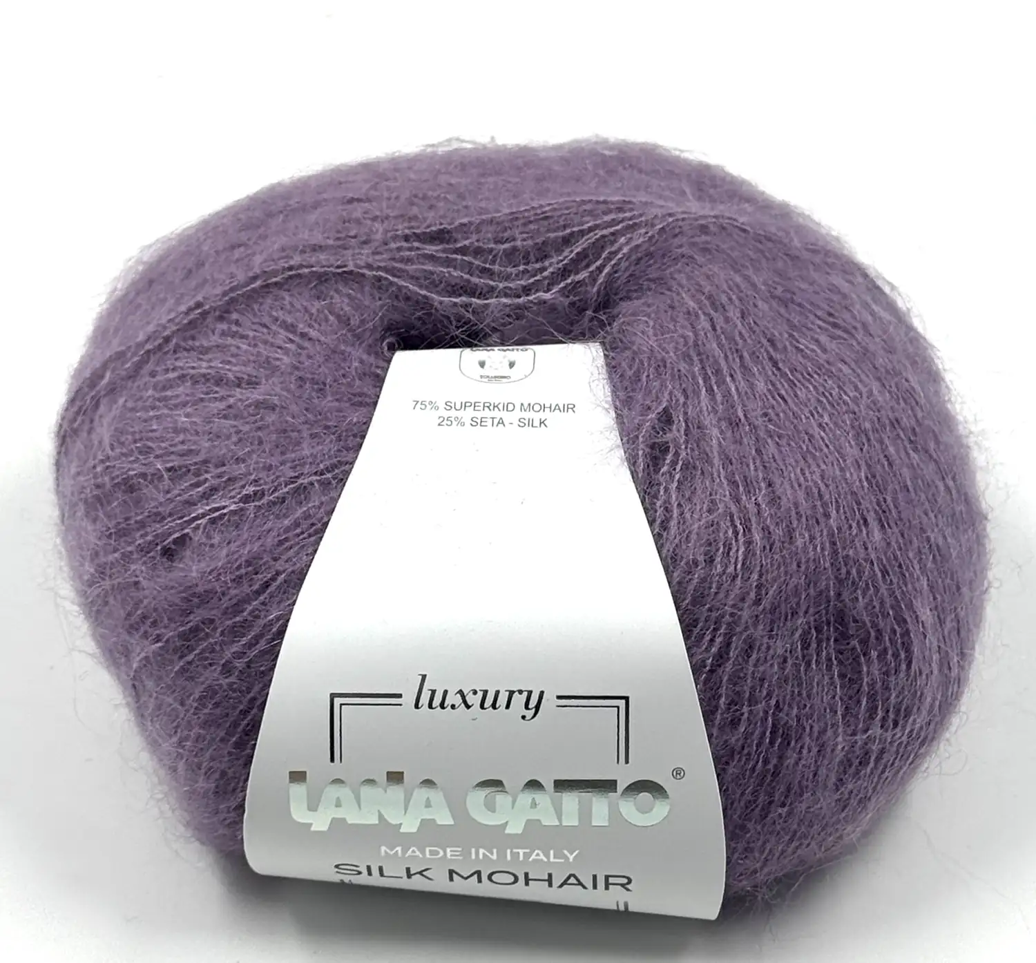 Фотография пряжи Lana Gatto luxury, Super kid mohair, Темная лаванда